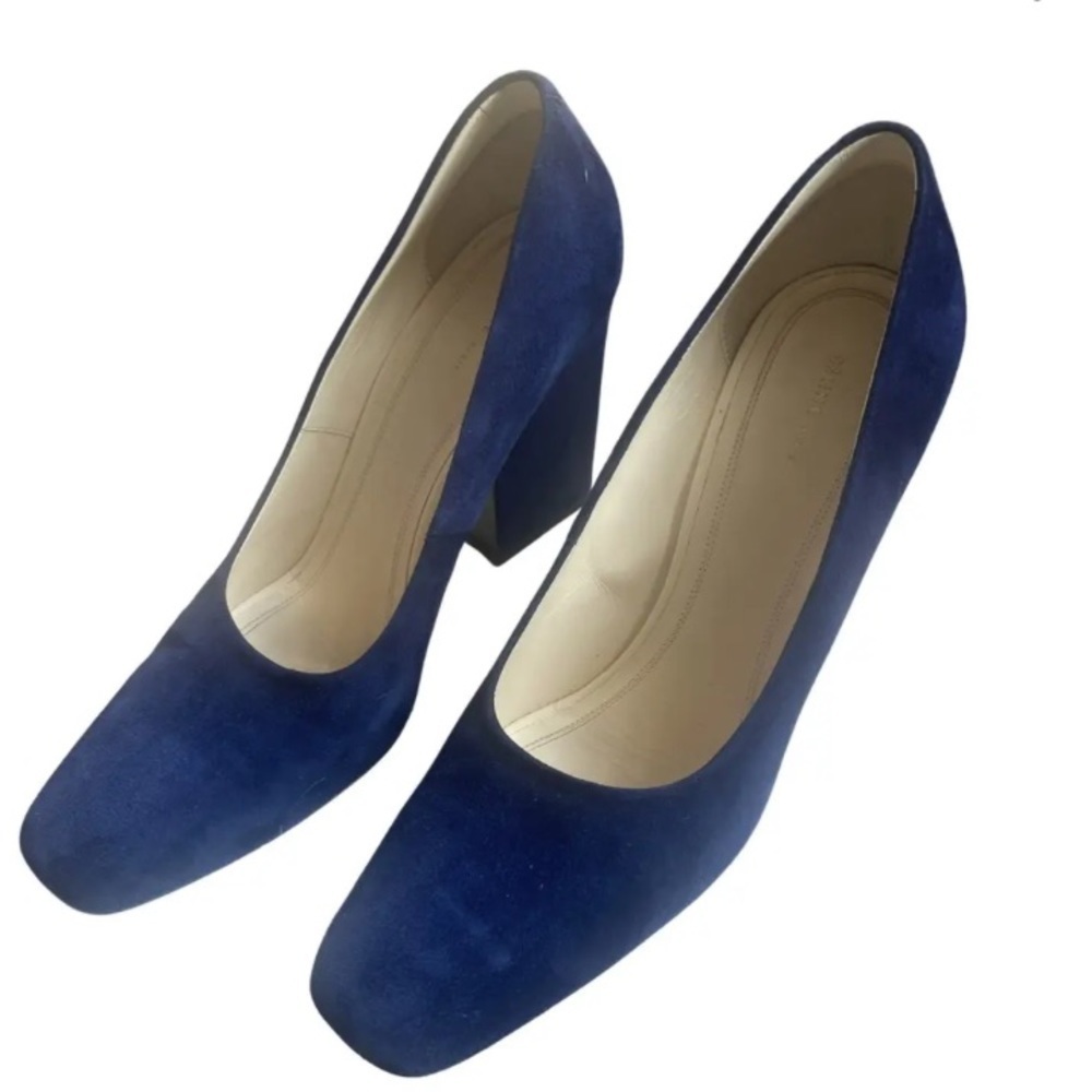 Celine Deep Blue Suede Heels